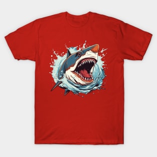 SHARK AND JAWS COLORED CARTOON STYLE, ARLONG T-Shirt
